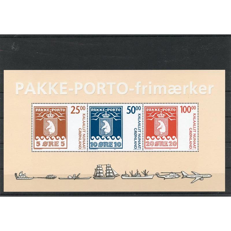 (3702) Grønland postfrisk miniblok, sælges under pålydende  se foto
