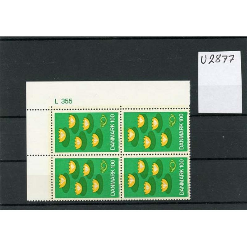 (U2877) Marginalblok L355 mat lim  Postfrisk, se foto