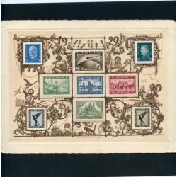 (R315) sjældent Omslag med ustemplet frimærker opsat,  se foto