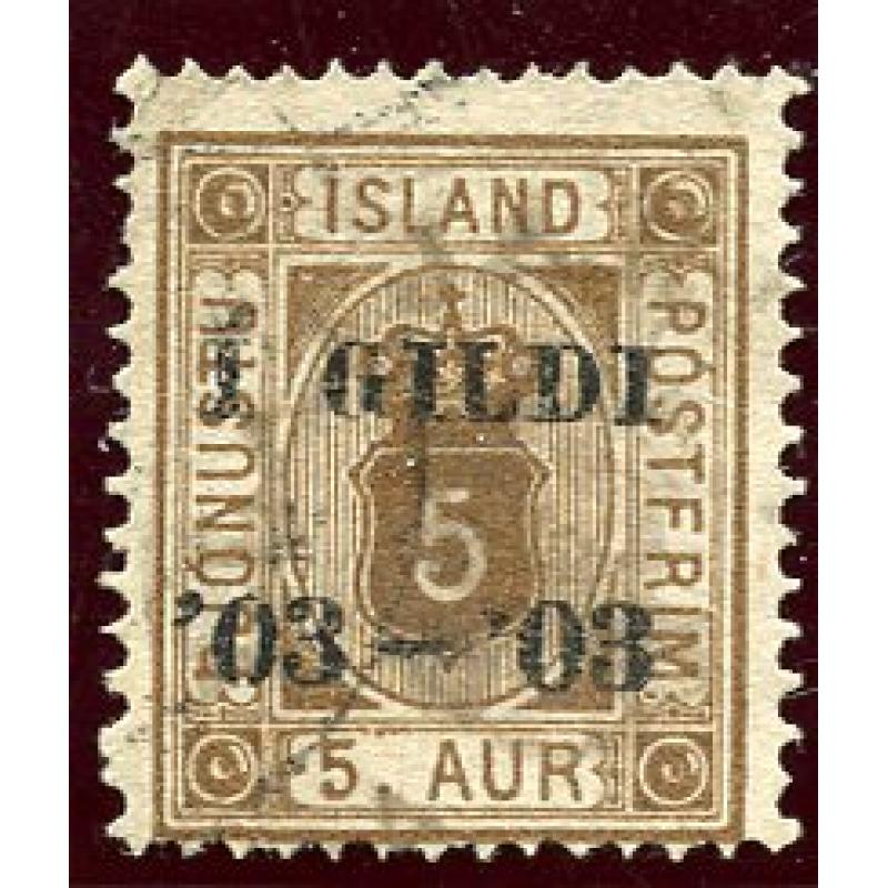 (Q1082) Island Variant 03-03 Tj. afa nr 12B stemplet,  se foto