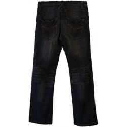 Mørk denim jeans med stretch og ekstra stor livvidde str.130